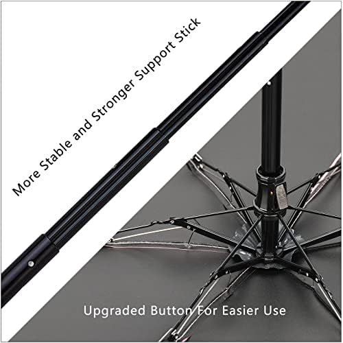 GAOYAING Compact Travel Umbrella 2 PACKS - 34 Inches Blue Plaid