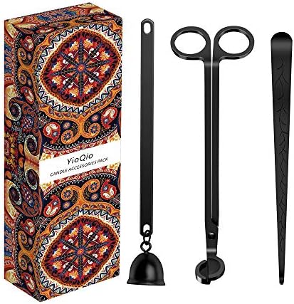 YioQio 3 in 1 Candle Accessory Set Black 1