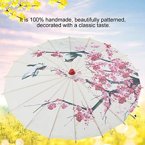 Handcrafted Oiled Tissue Umbrella with Wooden Handle 1