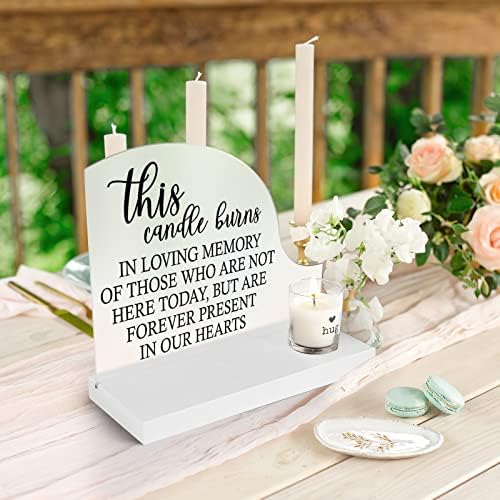 Wedding Memorial Candle with Illuminated Sign