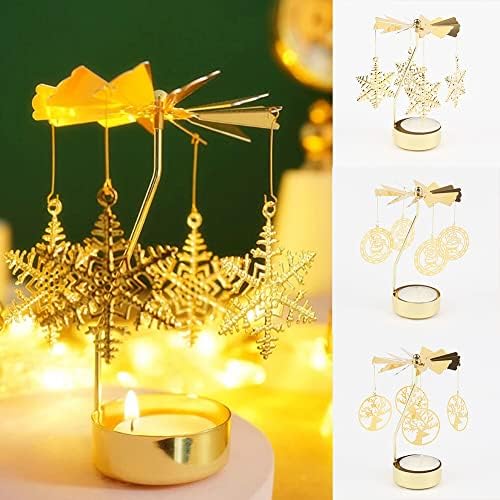 Eforcase Gold Snowman Tea Light Holder 1