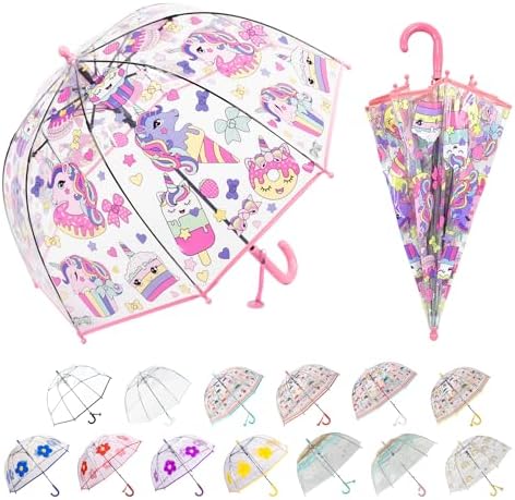 LLanxiry Clear Bubble Umbrella for Kids