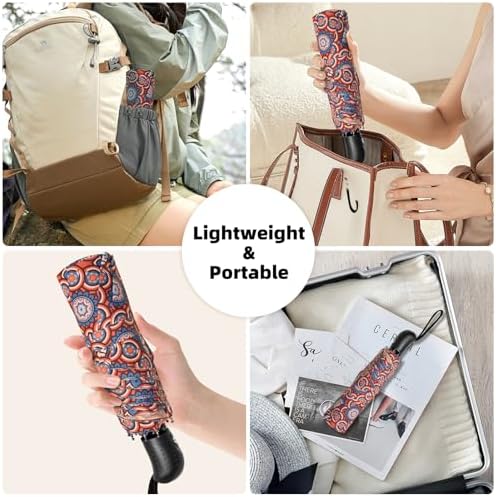 Trenovo Travel Umbrella - Compact Automatic Windproof Lightweight Colorful