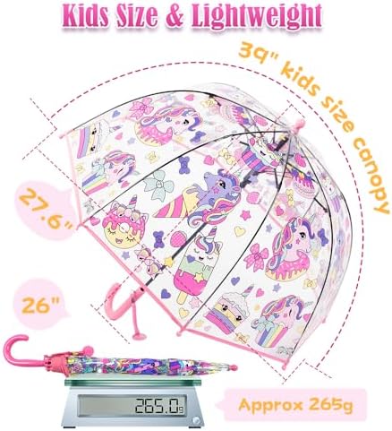 LLanxiry Clear Bubble Umbrella for Kids