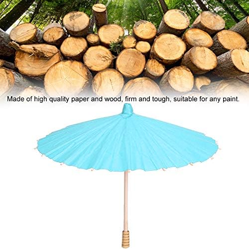 118 Inch Blue Handmade Oiled Paper Umbrella