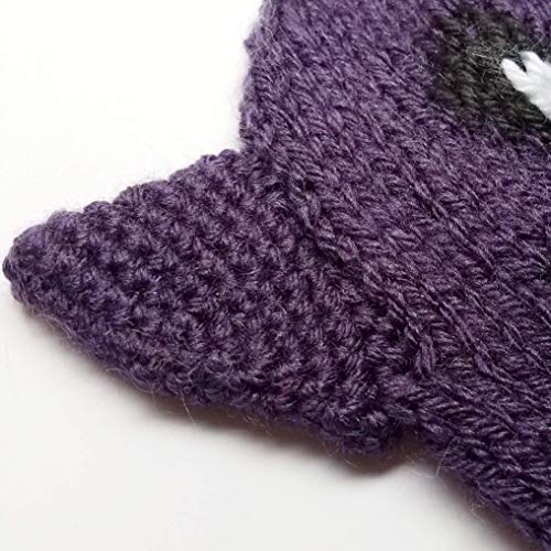 Little Fox Nerdy Knits Purple Bat Beanie Toddler Halloween Costume Hat