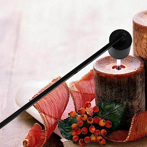 WRENYZK Candle Snuffer Extinguisher with Long Handle Black