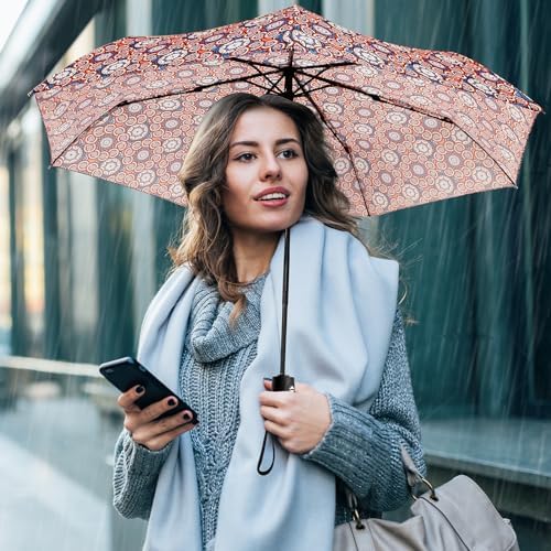 Trenovo Travel Umbrella - Compact Automatic Windproof Lightweight Colorful