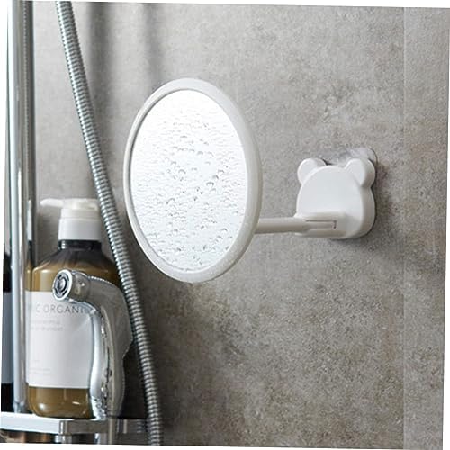 GLEAVI 1Pc Wall Mounted Nordic Style Makeup Mirror - White
