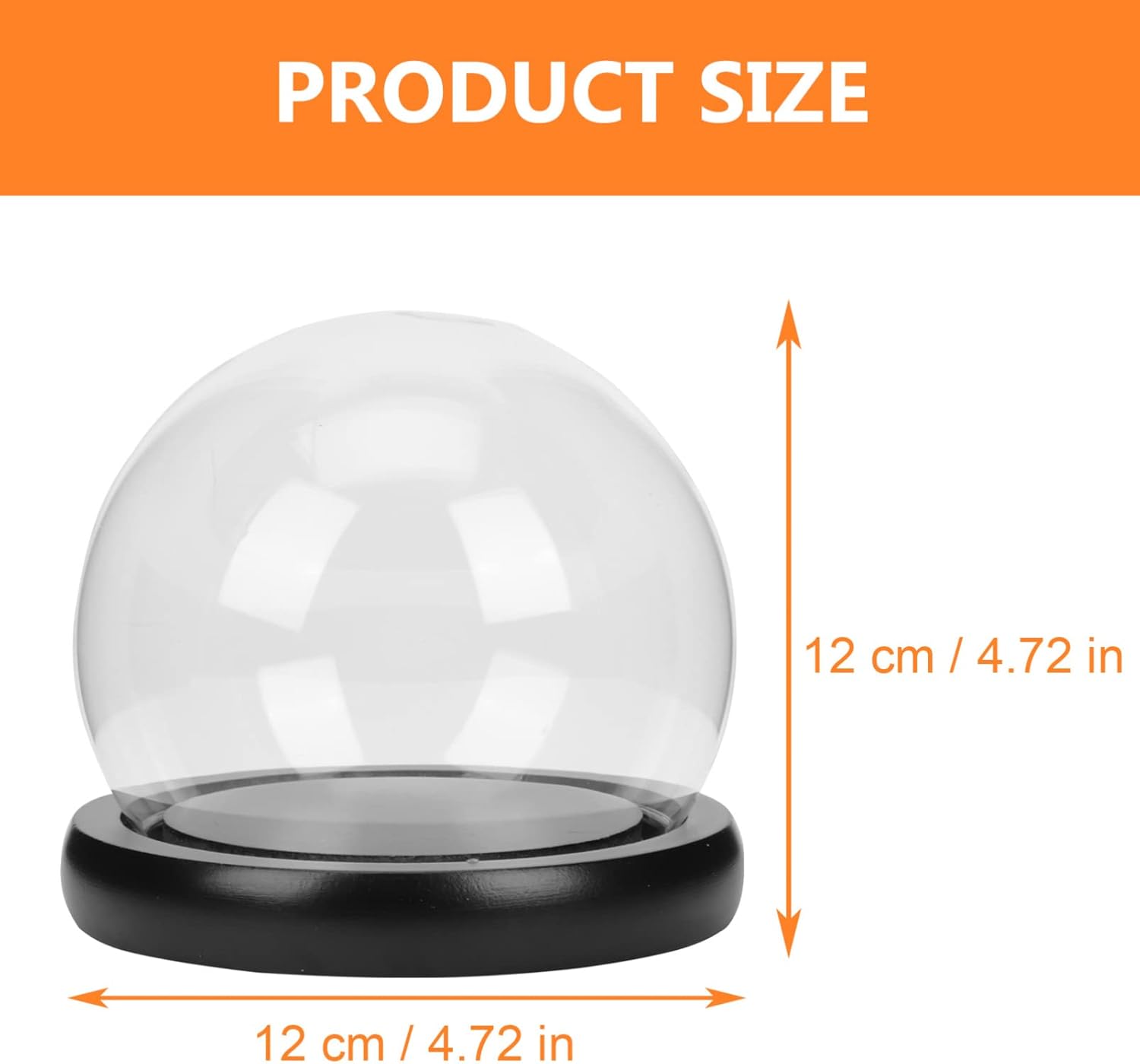 SOLUSTRE Decorative Glass Dome Jar with Base