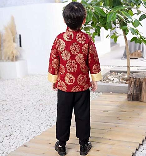 Hooyi Boys Traditional Tang Coat Spring Festival Costume 1