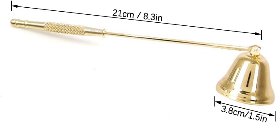 LZYMSZ Candle Snuffer with Long Handle and Golden Finish