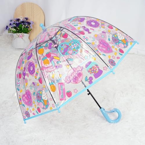 2 Pack Clear Bubble Umbrellas with Anti-Pinch Handle 1
