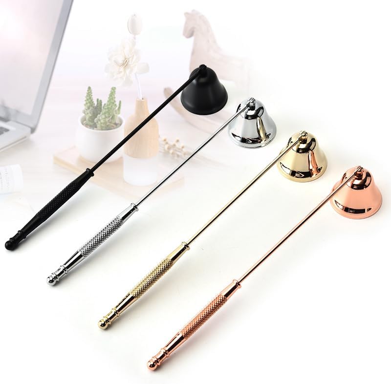 Seadiquiet Gold Metal Candle Snuffer with Long Handle 1