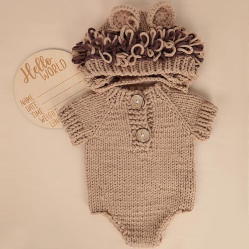 BLUETOP Lion Baby Onesie Set Newborn Photoshoot