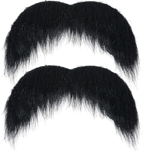 TWAYFEL 2 pcs Self Adhesive Fake Mustache