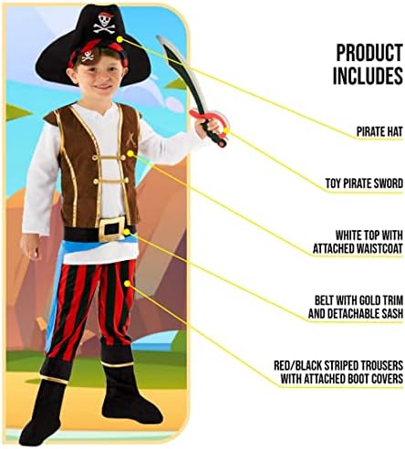 Morph Kids Pirate Costume for Boys Girls 1