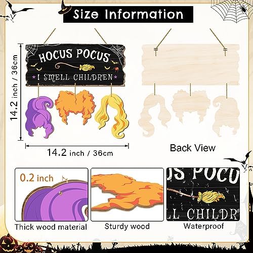 Hocus Pocus I Smell Children Wooden Door Sign