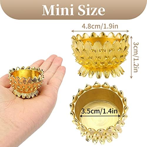 Sziqiqi 6 Pcs Lotus Ghee Lamp Holder for Altar