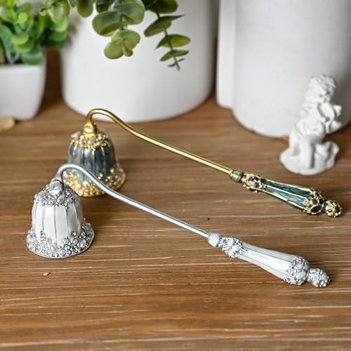 Elegant Silver Candle Snuffer with Pearl Inlay 1