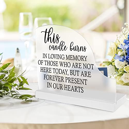 Wedding Memorial Candle with Illuminated Sign