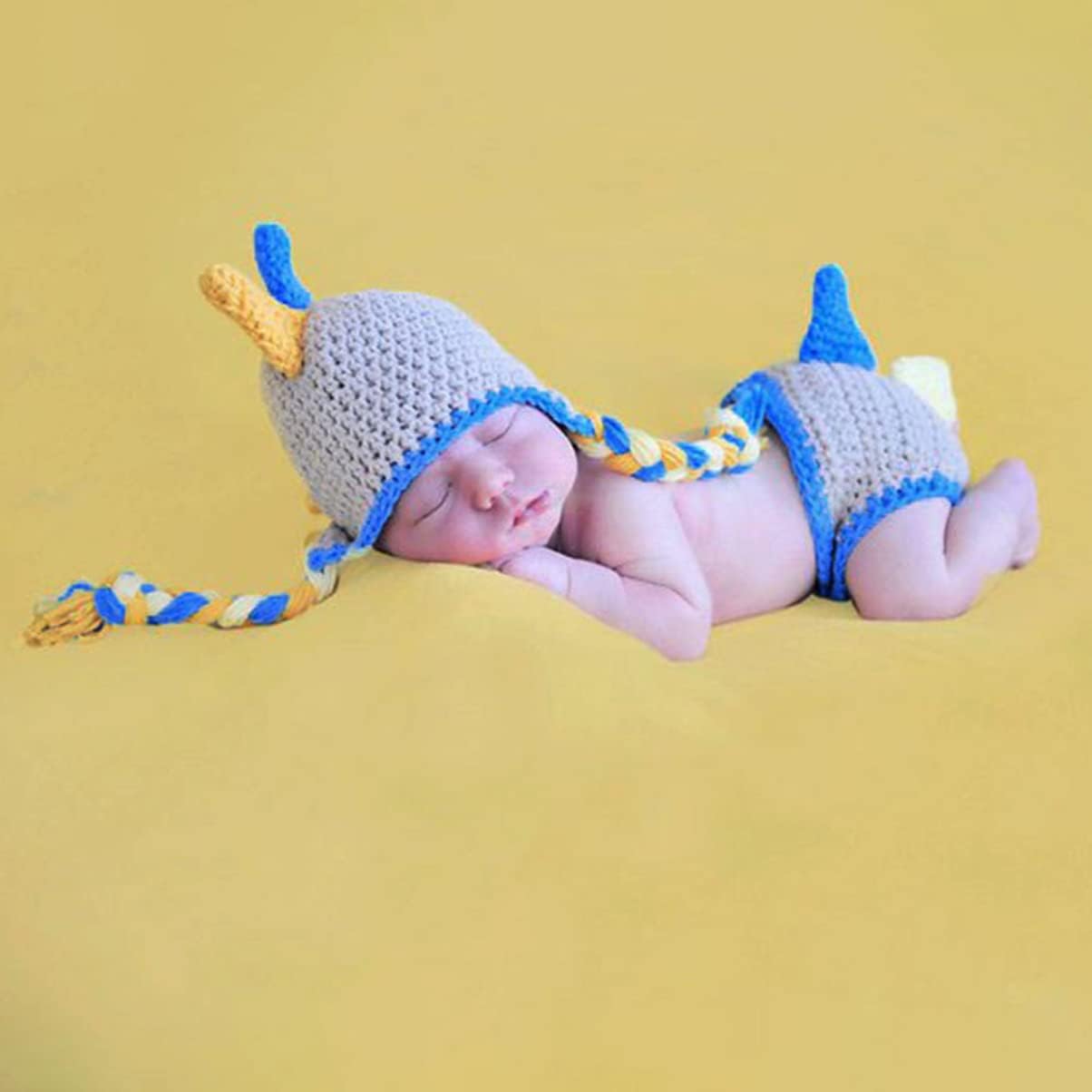 SHERCHPRY 2 Sets Baby Hundred Days Photo Props Knitwear Set