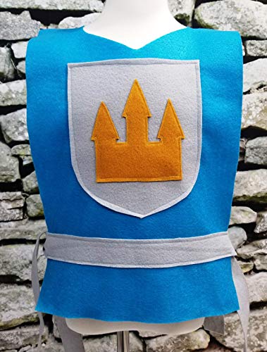 Medieval Knight Aqua Blue Baby Costume Tunic 1