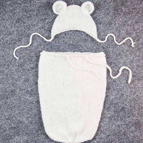 Vemonllas Baby Photography Props Mohair Bonnet Sleeping Bag
