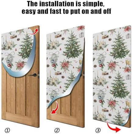 MCHIVER Christmas Tree Wine Candles Door Cover