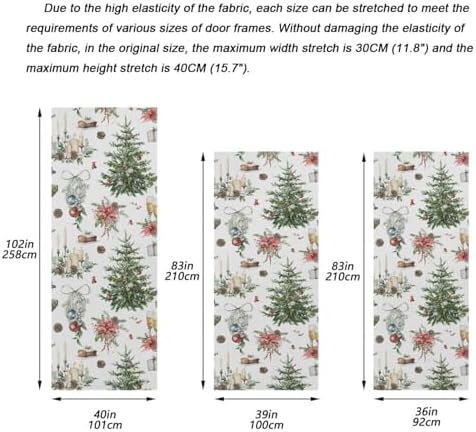 MCHIVER Christmas Tree Wine Candles Door Cover