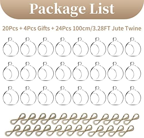 Sziqiqi 20pcs Tea Light Holders with 4 Extra 236inch Clear Glass Orbs