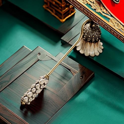 Elynovaa White Candle Snuffer with Long Handle