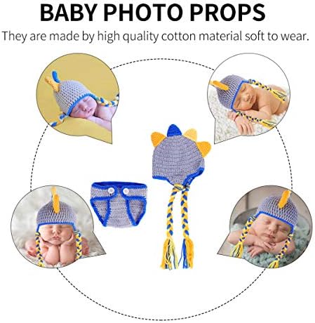 SHERCHPRY 2 Sets Baby Hundred Days Photo Props Knitwear Set