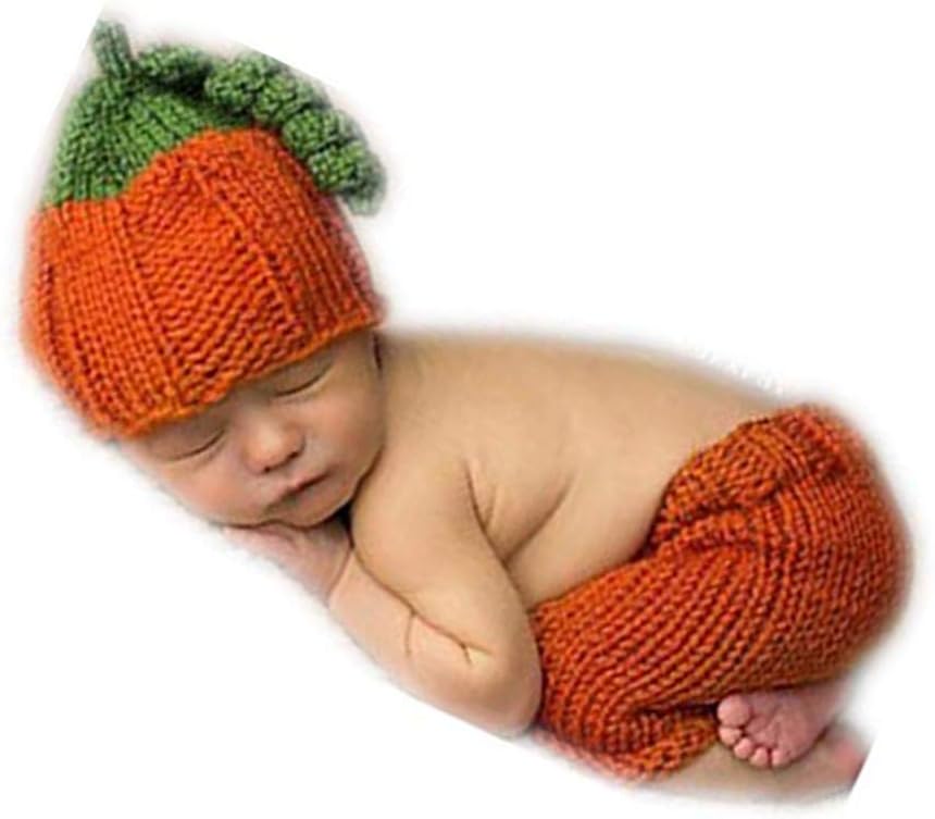 Beovtk Newborn Baby Pumpkin Costume Outfit
