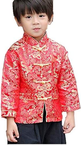Little Boys Dragon Tang Coat Long Sleeve Boy Jacket