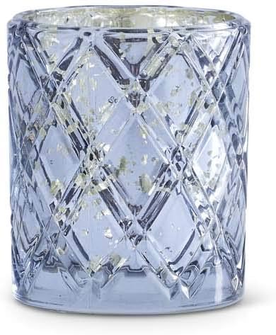 KK Interiors 53540A-BL Blue Mercury Glass Votive