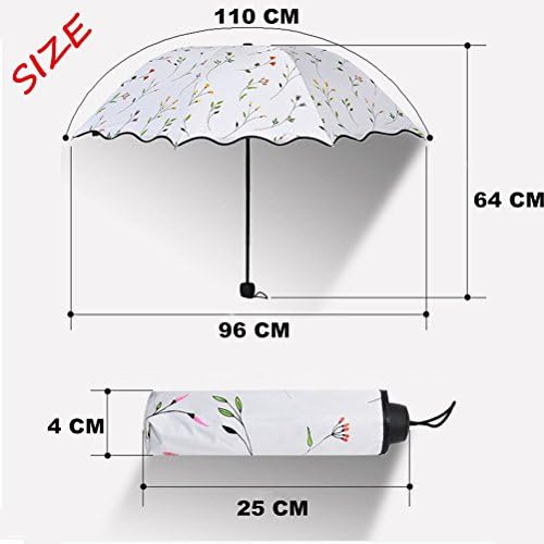 Sun Umbrella Ladies Triple Folding UV Protection Windproof