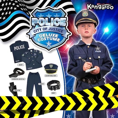 Kangaroo Police Costume Kids Set for Boys Girls