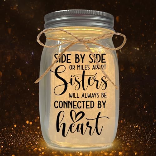 Birthday Gifts for Sister Mason Jar Night Light