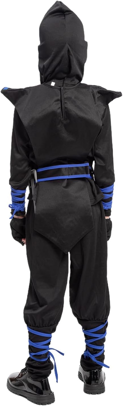 Kids Ninja Costume Set with Accessories for Boys Halloween Dress Up