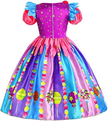 IDOPIP Rainbow Candy Tutu Dress for Girls 3-10Y 1