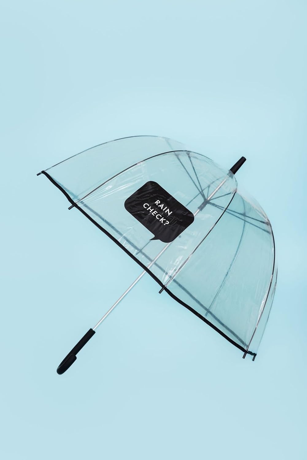 Kate Spade New York Clear Umbrella with Rain Check Saying
