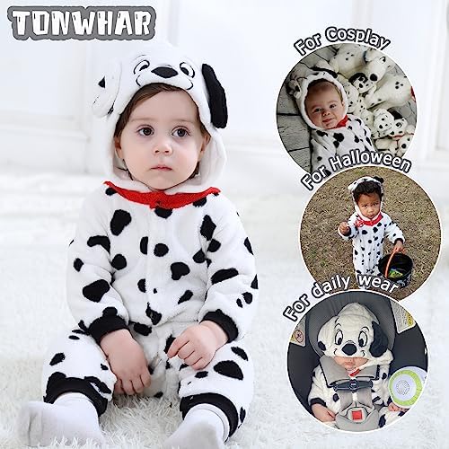 TONWHAR Winter Hooded Romper for Baby and Toddler