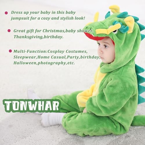 TONWHAR Baby Animal Costume Hooded Romper Jumpsuit