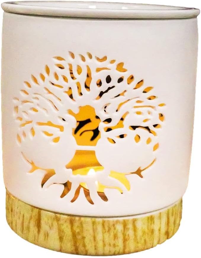 Ebros Gift Celtic Tree of Life Ceramic Votive Candle Holder