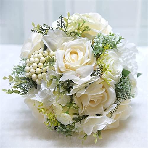 NDRFAWY Artificial Flower Bouquet for Bride