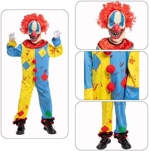 Scary Clown Costume for Kids Halloween Role Play