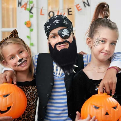Foryysa Realistic Fake Beard and Mustache Set