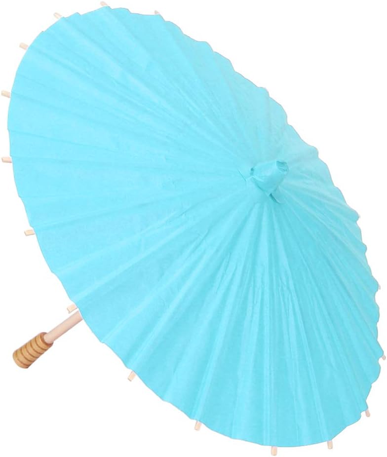 118 Inch Blue Handmade Oiled Paper Umbrella