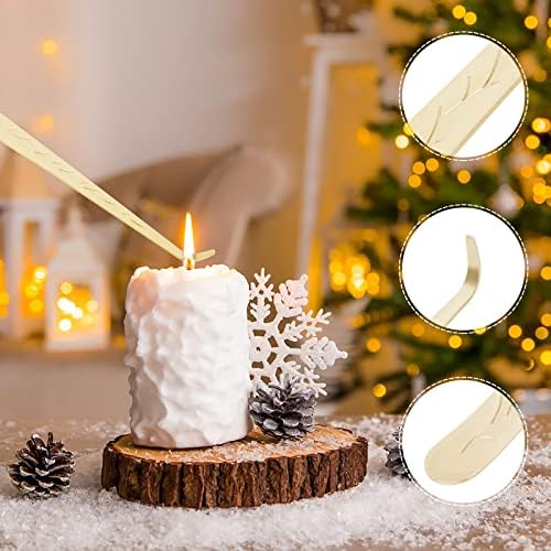 YURROAD 3 in 1 Candle Snuffer and Wick Tools Kit - Gold